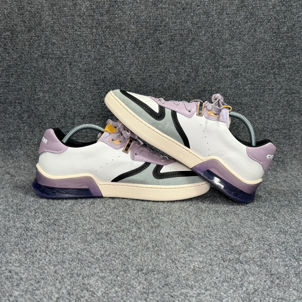 Coach Citysole Court Sneakers Women's 10 Green Purple Retro Athletic Casual Shoe - Picture 7 of 12
